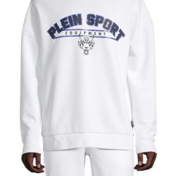 PLEIN SPORT Tiger Plein Sport Graphic Hoodie White Size M - RETAIL $340