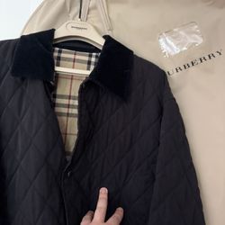 Authentic Burberry London Quilted Jacket – Men’s Large