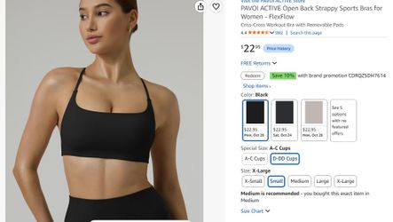 PAVOI ACTIVE Open Back Strappy Sports Bras for Women - FlexFlow