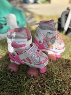 Kids' Pink Roller Skates