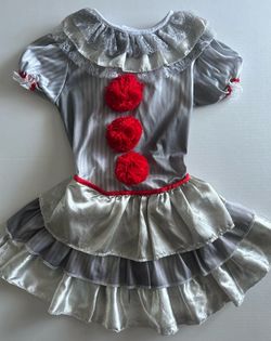 "Carnevil" Evil Clown Costume Dress for Toddler Girls (Sizes 3T-4T)