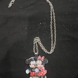 Mickey &Minnie Mouse Necklace ….New