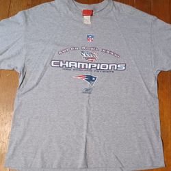 Men's Size Xlarge New England Patriots Shirt Grey Superbowl Champions 
