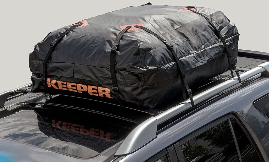 Waterproof Rooftop Cargo Bag. Brand is KEEPER. 15 cubic Feet.