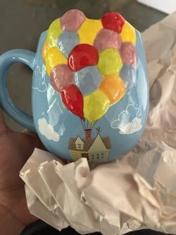 Disney Pixar Up House With Balloons Coffee Mug /tea Cup