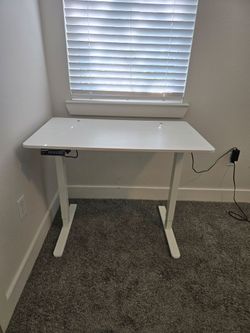 White Electric Standing Desk with Control Pad - $65 | MUST GO BY JUNE 20!