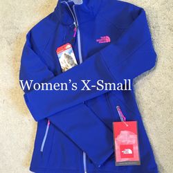 NORTH FACE / WaterProof SoftShell Jacket Coat / Women's X-Small (XS) / Retails $170+Tax / Brand New w/ Tags!! / Blue & Pink