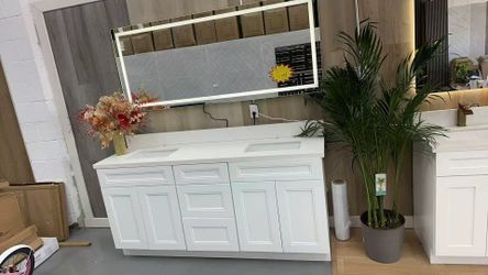 60-inch double sink /wooden/vanity cabinet