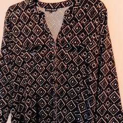 Ladies V-neck Large Blouse 