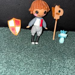 Lalaloopsy Mini. Doll.   Boy.   Sir.  Battlescarred.  &. Pet. Rare.