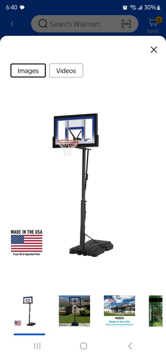 Lifetime 51550 Courtside Portable Basketball Hoop, 48-Inch Backboard