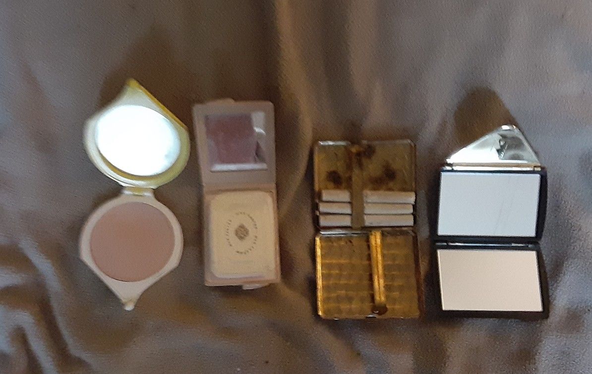 Vintage compact,s, mirror and cigarette case