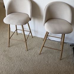 White & Gold Bar Stools