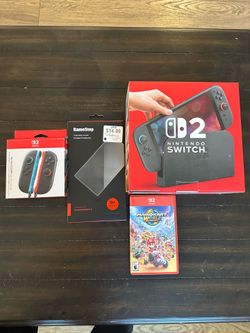 Nintendo Switch 2 Bundle – Extra Joy-Cons, Mario Kart World, Unused Protector