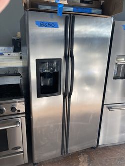 36” Ge Stainless Steel Full Size Side By Side Refrigerator 