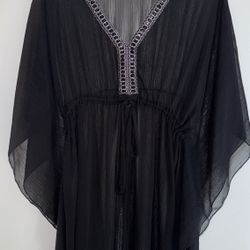 Black Sheer Tunic Top