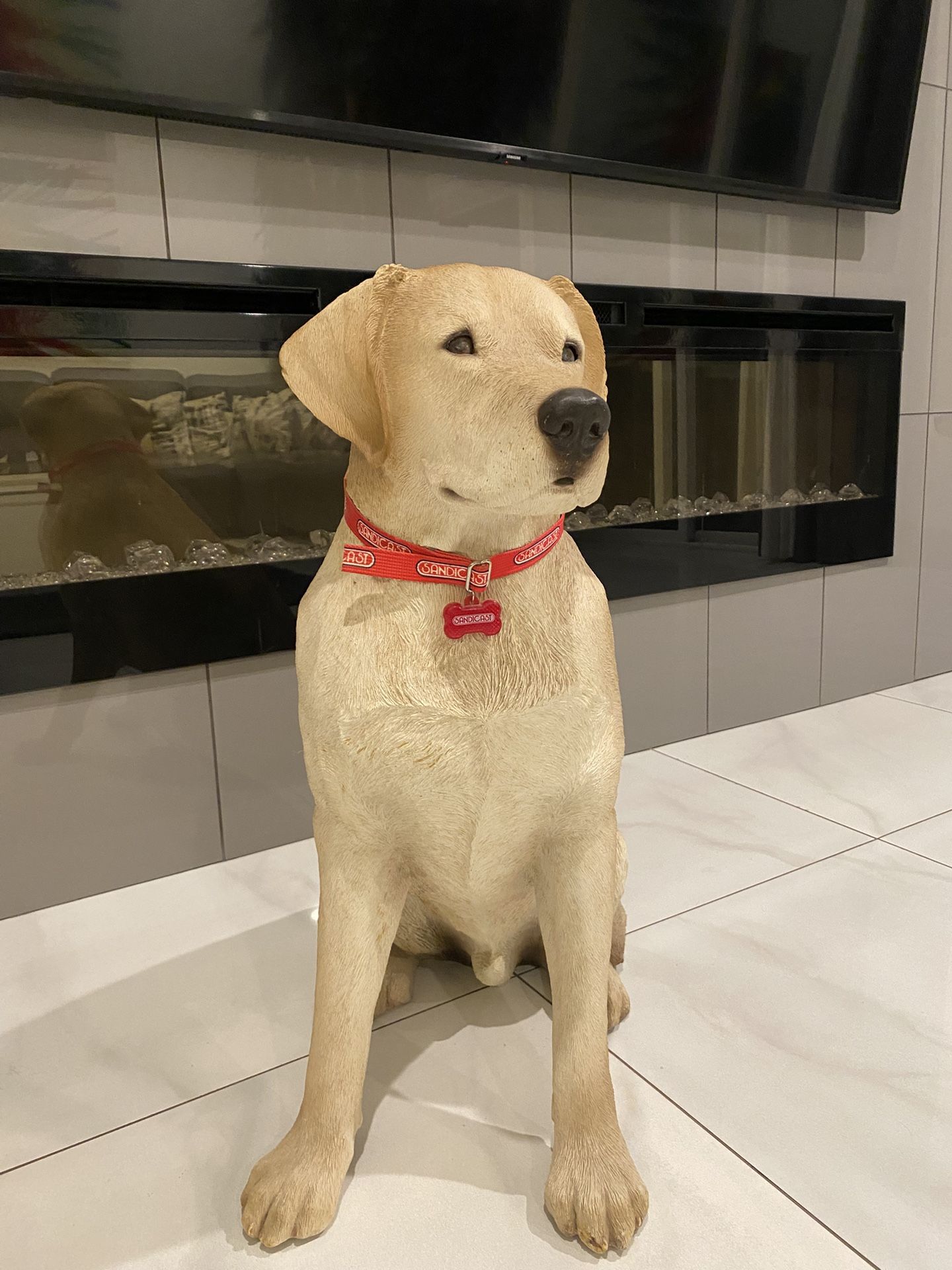 Sandicast Life Size Labrador Retriever Dog Sculpture.