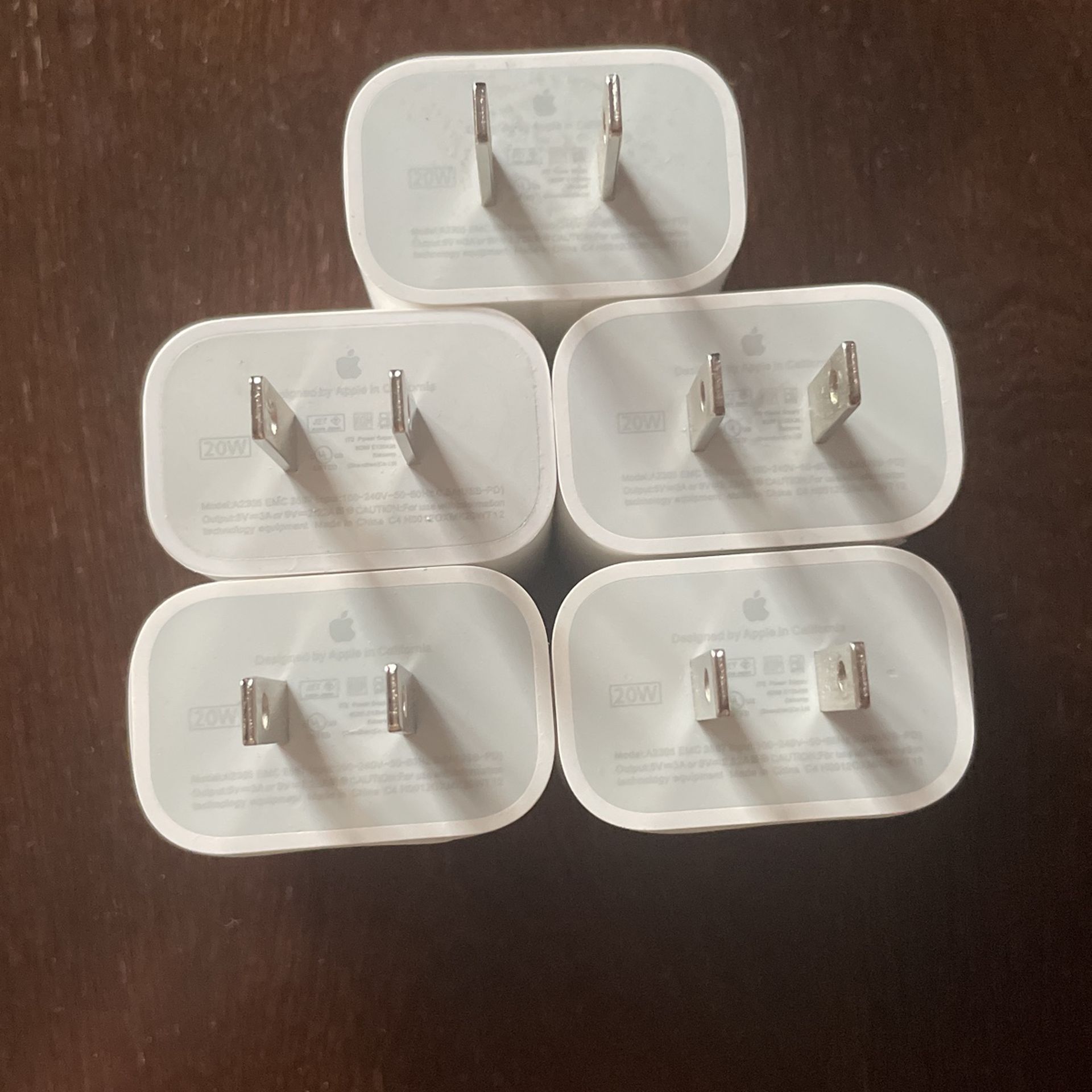 5x 20W Wall Charger Adapter Apple iPhone