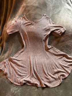 Heathered grey Short Sleeve Skater Dress