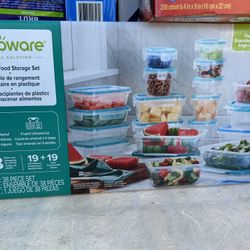 Plastic Food Storage Container 38 Piece Set for Home food Storage Container