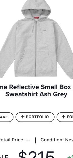 XL Supreme Small 3m Box Logo Zip Up