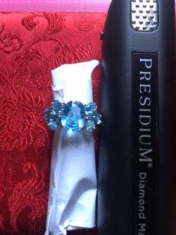 14k Yellow Gold Blue Topaz 