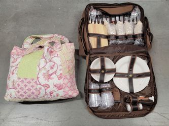 $35, Beautiful, Picnic Items In a Shoulder Bag And More..