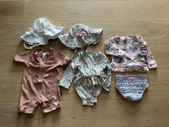 Ruffle butts, Modern Moments baby girl 12-18 months swimsuits & swim hats