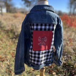 Size 5/6 Upcycled Child GaP Denim Jacket.  