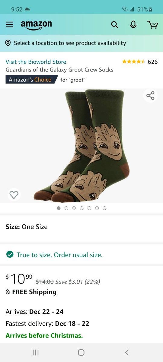 Guardians Of The Galaxy Crew Socks