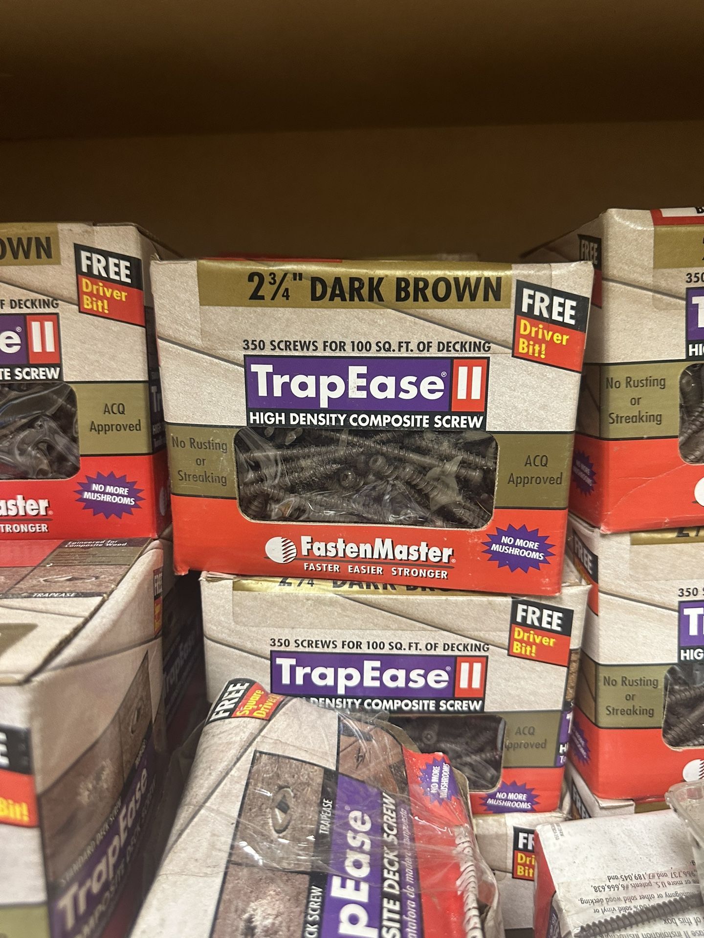 TrapEase Deck Screws 2 3/4” Dark Brown