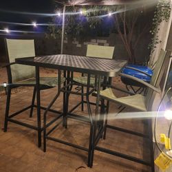 Pub Table 3 Chairs