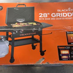 Blackstone Grilled With Hood And Height Shelves 