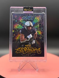 Eli Stowers Wild Card Matte Metal Graffiti Rookie Card