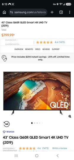 43" Class Q60R QLED Smart 4K UHD TV (2019)