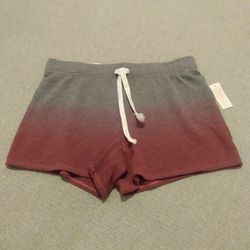BRAND NEW W/TAG FROM KOHLS LADIES GIRLS SO PERFECT DIP DYE LOUNGE SHORTS W/DRAWSTRING SIZE XS EXTRA SMALL 