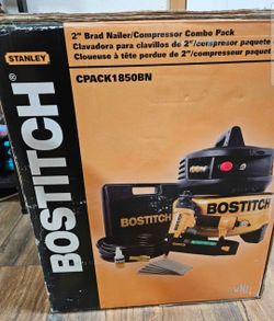 Bostitch Brad nailer/compressor combo pack. Used twice. In great condition.