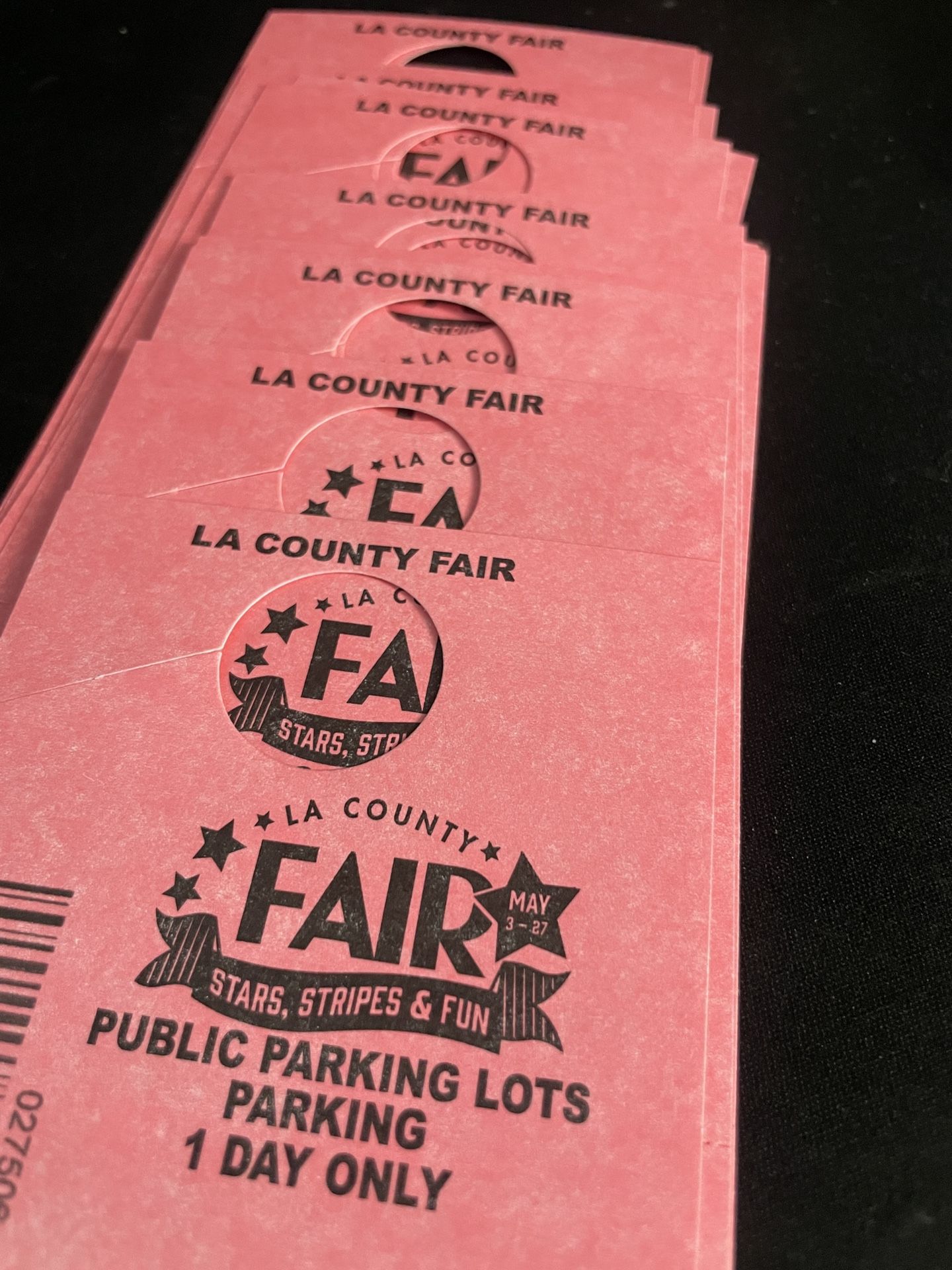 LA County Fair Parking Tickets 