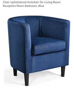 Velvet club chair blue armchair