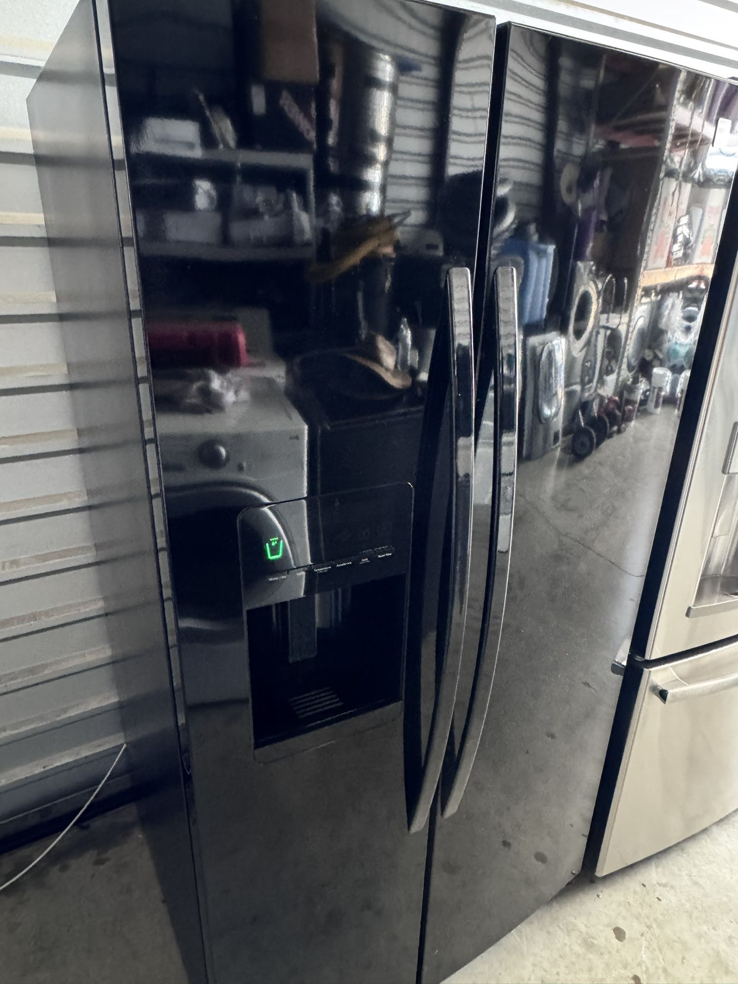 Black Smooth Color Kenmore Refrigerator Side By Side