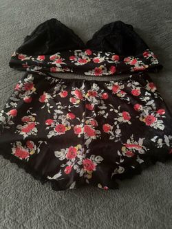 Floral Lace Bralette and Shorts Set