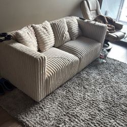Cream Loveseat 