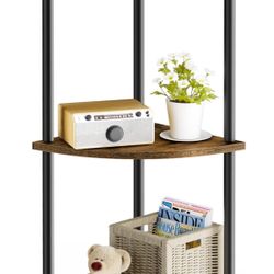 SRIWATANA 3-Tier Corner Shelf Stand for Small Space, 29.5" Standing Corner Shelf
