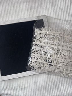Black Felt Letter Board Sign & White Precut Letters 