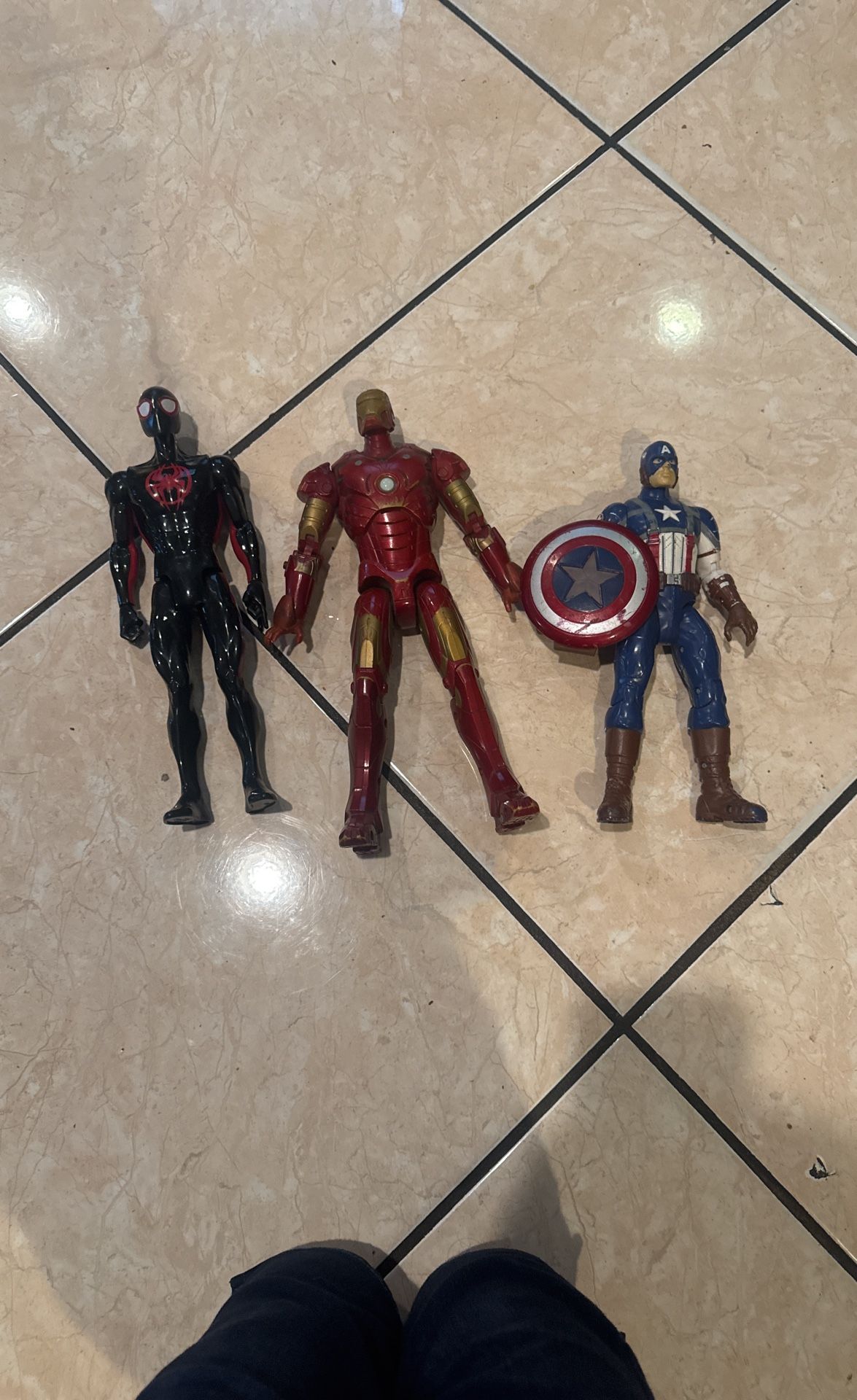 Iron Man And Captain America And Spider Man