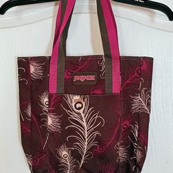 Jansport Tote Bag, Peacock Feather Design