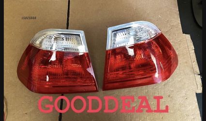 #OT23 99-01 BMW E46 3 Series Sedan Tail Lights Red & Clear 4D 