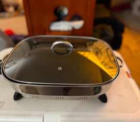 GE 15-Inch Rectangular Stainless Steel Electric Skillet 
