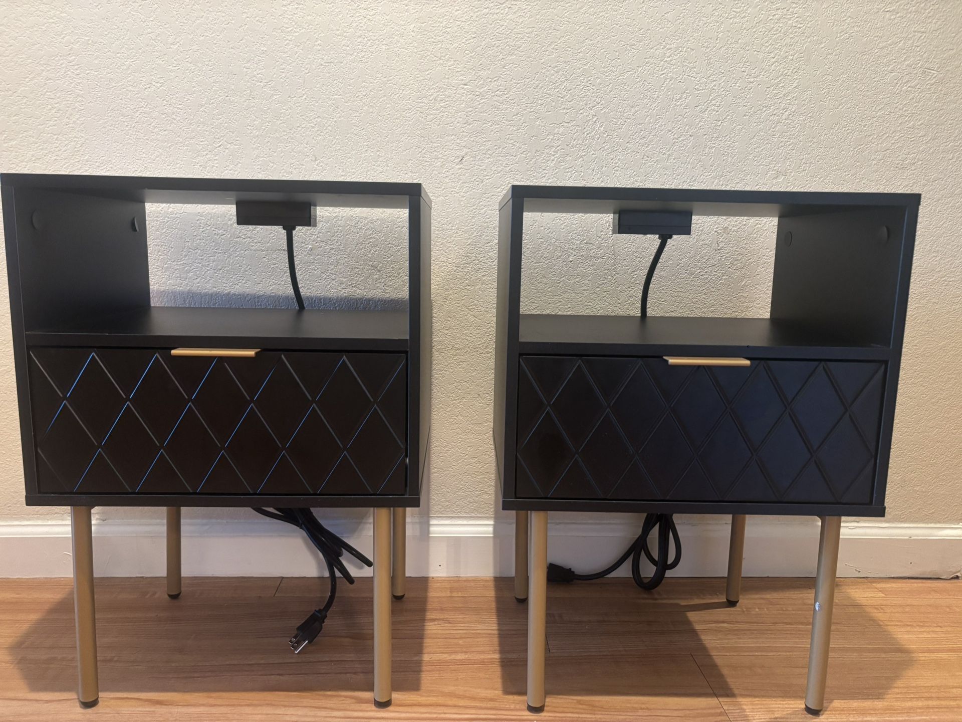 2 Nightstands With Charging Station  $50 For Set  Of 2