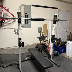 Weight Bench Rack And bar 